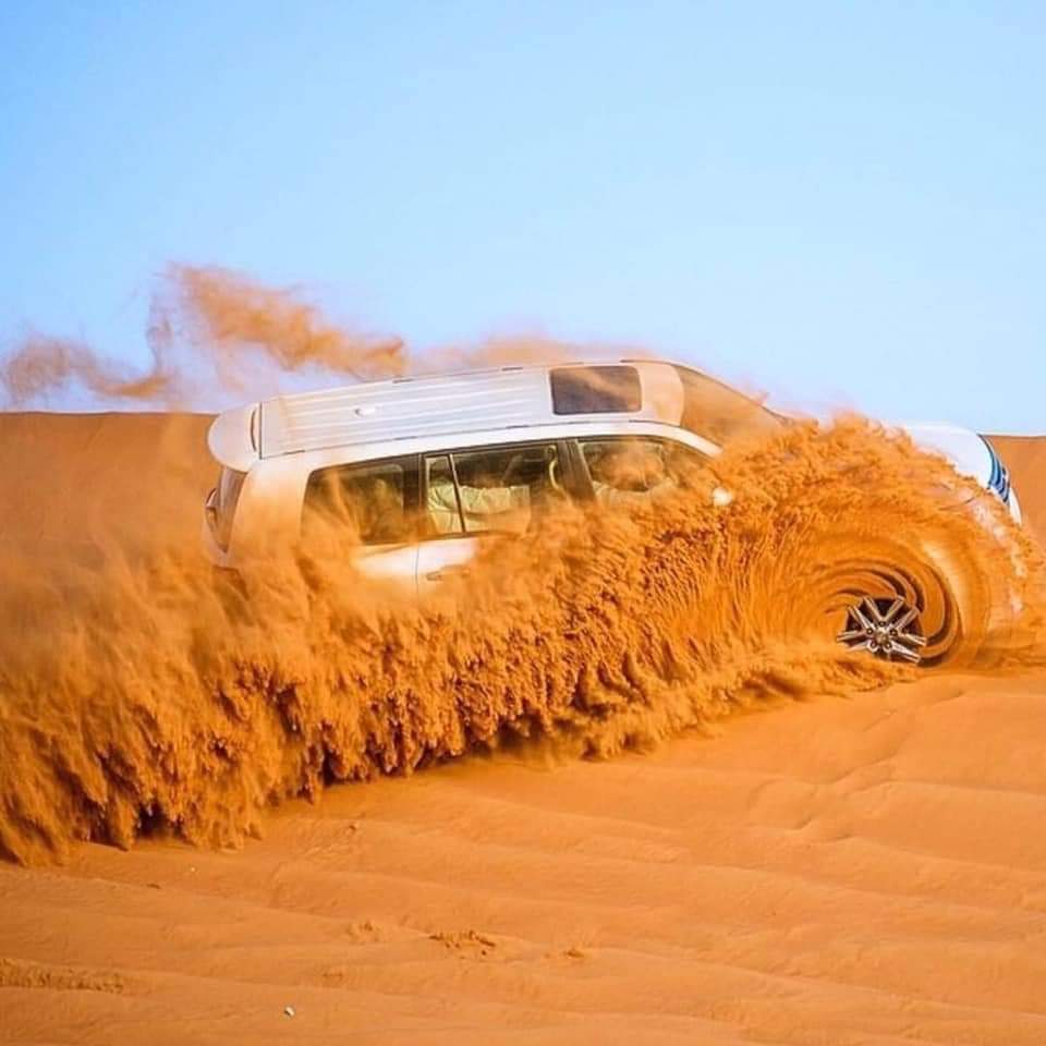 Thrilling dune bashing adventure during a desert safari by Royal Viking Tourism.